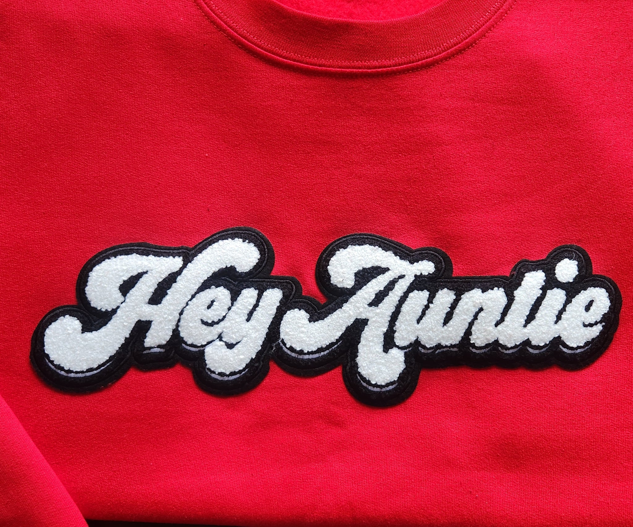 "Hey Auntie"-Red Crewneck